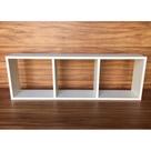 Trio De Nichos Integrado 60x20x15cm Mdf 15mm Branco
