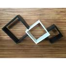 Trio De Nichos Integrados Branco E Preto Mdf 15mm