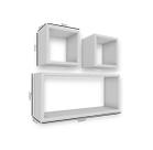Trio de Nichos MDF Branco