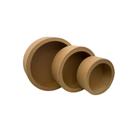 Trio de Nichos Redondos em Mdf Madeira 27x12 / 30x12 / 37x12 Kit Decorativo