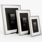 Trio de Porta Retrato Prata Paspatur Metal Aço Inox Calisto Trio de Porta Retrato Prata Paspatur Metal Aço Inox Calisto