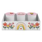 Trio de Potes e Bandeja Kit Higiene MDF Sunshine Arco Íris Trio de Potes e Bandeja Kit Higiene MDF Sunshine Arco Íris