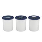 Trio de Potes Kit Higiene Bebê Quarto Lavável Astronauta