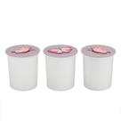 Trio de Potes Kit Higiene Bebê Quarto Lavável Cogumelo
