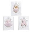 Trio De Quadros Balé Com Pérolas Quarto Bebê Infantil Menina