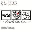Trio de quadros decorativos em mdf preto vazado presente dia das mães para quarto e sala