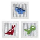 Trio de Quadros Dinossauro Quarto Bebê Infantil Menino Menina Trio de Quadros Dinossauro Quarto Bebê Infantil Menino Menina