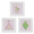 Trio De Quadros Lhama Quarto Bebê Infantil Menina Trio De Quadros Lhama Quarto Bebê Infantil Menina