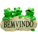 Trio De Sapo Bem-vindo Para Jardins E Hall De Entrada