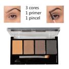 Trio De Sombras Para Sobrancelha Ruby Rose Com Primer E Pincel