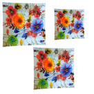 Trio de Travessas Quadradas 21/26/31cm Vidro - Flores da Amazônia Trio de Travessas Quadradas 21/26/31cm Vidro - Flores da Amazônia
