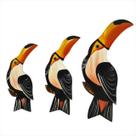 Trio De Tucano M Quadro Decorativo Casa Varanda Sacada Sala