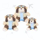 Trio De Ursinhos Para Nicho Pelúcia Menino Aviador Baloeiro Bebe Presente Bichinhos Brinquedo