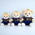 Trio De Urso Príncipe Coroa de Pelúcia Decoração Para Nicho Quarto Bebê
