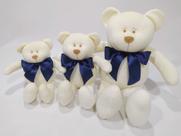 Trio De Ursos New Soft Para Nichos -14 cm-17 Cm- 24 Cm Nichos Bebês Decoração Quartos Infantil