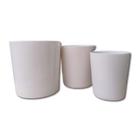 Trio de Vasos de Porcelana Branco - Pracaza Trio de Vasos de Porcelana Branco - Pracaza