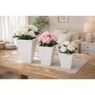 Trio De Vasos Decorativos Branco Para Flores Artificiais Decoração Moderna e Elegante LISO