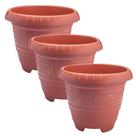 Trio de Vasos Grandes de Chão 15 Litros Para Plantas e Jardins