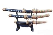 Trio Espadas Samurai Katana Abridor Cartas Miniatura Decor
