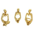 Trio Estatueta Leitor Pensador Decorativo Abstrato Ornamento Elegante Thinker Reflexão Harmonia TrioDol Trio Estatueta Leitor Pensador Decorativo Abstrato Ornamento Elegante Thinker Reflexão Harmonia TrioDol