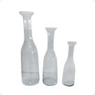 Trio Garrafas Vidro Elegante Pq, Md e Gd Fina Decoração Sala Pinterest Sala
