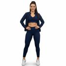 Trio Liso Legging Jaqueta Bomber Academia Fitness COR:Cinza2Tamanho:M