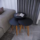 Trio Mesa Lateral de Canto 56cm X 45cm X 45cm