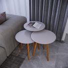 Trio Mesa Lateral de Canto 56cm X 45cm X 45cm