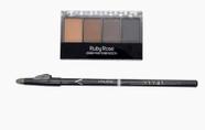 Trio Paleta Sombras P Sobrancelha + Lápis Delineador Preto