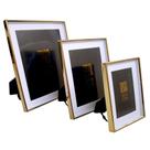 Trio Porta Retrato Dourado Paspatur Metal Aço Inox Jacarta Trio Porta Retrato Dourado Paspatur Metal Aço Inox Jacarta