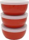 Trio Potes Vermelho com Tampas