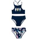 Trio Praia 1 Top e 2 Calcinhas Sorvete Alfabeto Marinho Proteção UV 50+ - Tip Top Trio Praia 1 Top e 2 Calcinhas Sorvete Alfabeto Marinho Proteção UV 50+ - Tip Top