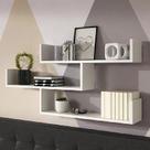 Trio Prateleiras U 50x15 Mdf 15mm Branco Nicho Livros