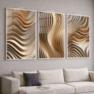 Trio Quadros com Moldura e Acrilico Cristal Vidro Madeiras Relevo 3D Kit 3 Quadros para Sala, Quarto ou Escritório Trio Quadros com Moldura e Acrilico Cristal Vidro Madeiras Relevo 3D Kit 3 Quadros para Sala, Quarto ou Escritório