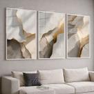 Trio Quadros com Moldura e Acrilico Cristal Vidro Relevo 3D Arte Kit 3 Quadros para Sala, Quarto ou Escritório