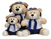 Trio Ursinhos Aviador Menino Decoração Nichos 15cm-20cm-24cm Decoração Quarto Infantil Trio Ursinhos Aviador Menino Decoração Nichos 15cm-20cm-24cm Decoração Quarto Infantil