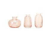Trio Vaso Decorativo De Vidro Cristal Redondo Enfeite Sala - Casa Hera Maria