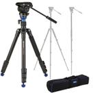 Tripé Benro AERO 4 Com Cabeça Hidráulica S4PRO Vira Monopé - A2883F Até 4kg