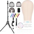 Tripé com suporte de peruca Beauty Star com cabeça de manequim de 63 polegadas de altura Tripé com suporte de peruca Beauty Star com cabeça de manequim de 63 polegadas de altura