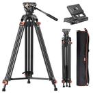Tripé COMAN DV1000 Heavy Duty 183cm - Suporte de 6kg com Cabeça Fluida