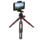 Tripé de mesa ajustável Ritz Gear para celular e câmera DSLR, vermelho