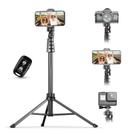 Tripé de telefone e bastão de selfie uBeeSize 72 com controle remoto preto