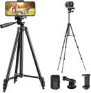 Tripé de telefone LINKCOOL 106 cm portátil com controle remoto sem fio preto