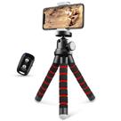 Tripé de telefone SENSYNE Flexível com suporte e controle remoto (vermelho)