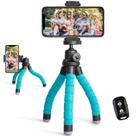 Tripé de telefone UbeeSize TBC001 portátil flexível com controle remoto azul