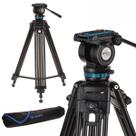 Tripé Hidráulico De Vídeo Profissional Benro Kh25pc 6.8kg Ajuste De Arrasto
