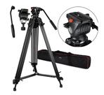 Tripé Nt777 Profissional Cabeça Hidráulica Câmera Bag 180cm