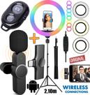 Tripé Pedestal de Celular Microfone Wireless Tipo C Para Android Vídeo Foto Selfie Aro Luz Hing Luminária Youtuber Vlog