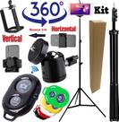 Tripé Profissional Pedestal Para Câmera Celular Vertical Horizontal Selfie Makeup Foto Vídeo Controle Bluetooth Youtuber
