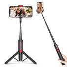 Tripé Selfie Stick ATUMTEK com Bluetooth - Alumínio Vermelho